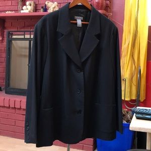 Investments size 24 black blazer